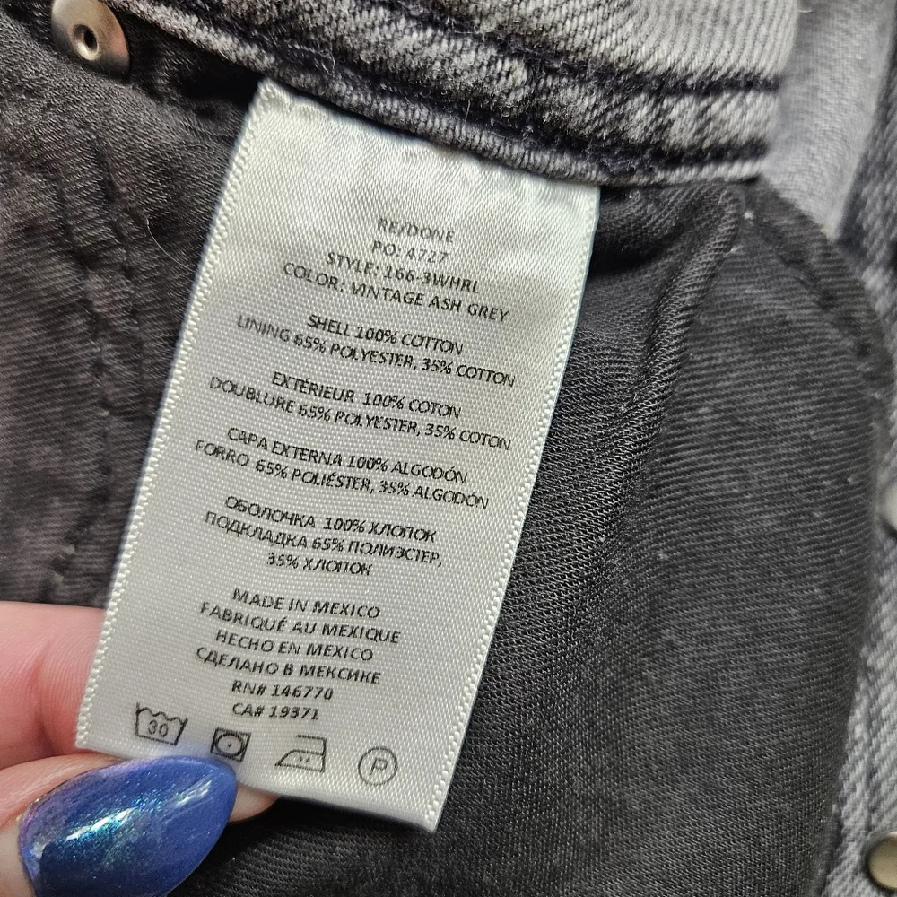 RE/DONE 90s High Rise Loose Jeans in Vintage Ash Grey - Picture 9 of 11